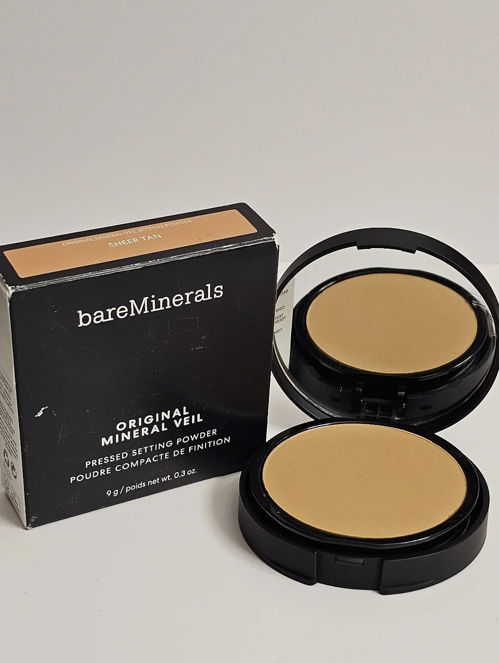 bareMinerals Original Mineral Veil Pressed Setting Powder sheer tan new makeup